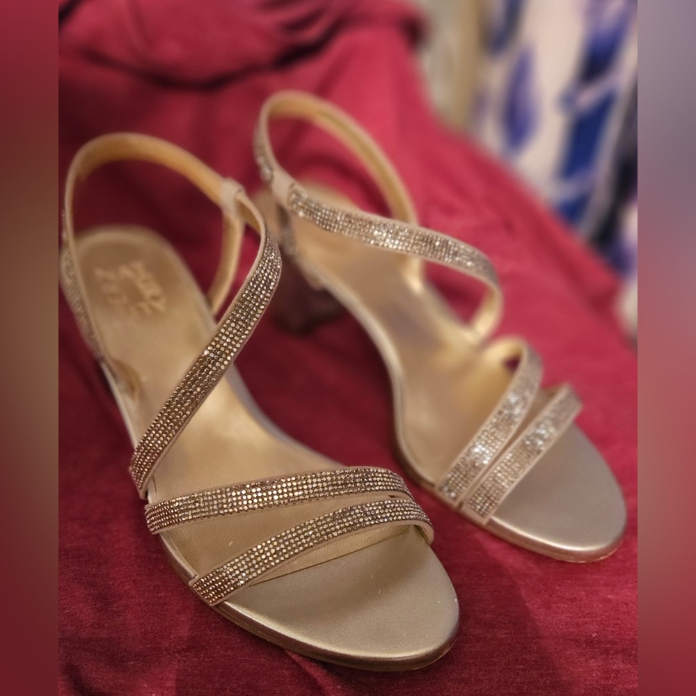 Naturalizer Elegant Strappy Heels - Silver